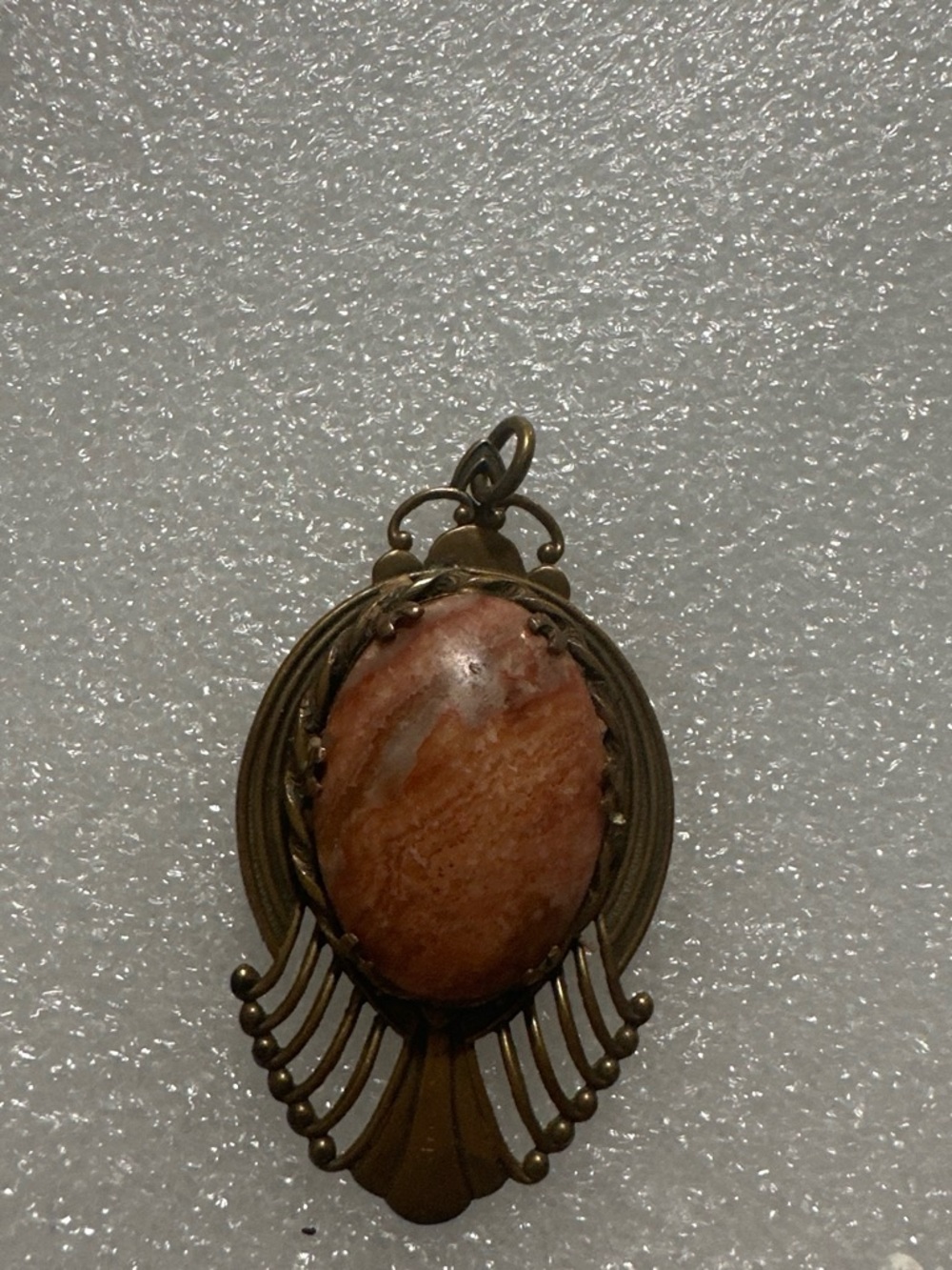 Vintage-Inspired Pink Stone Pendant Necklace